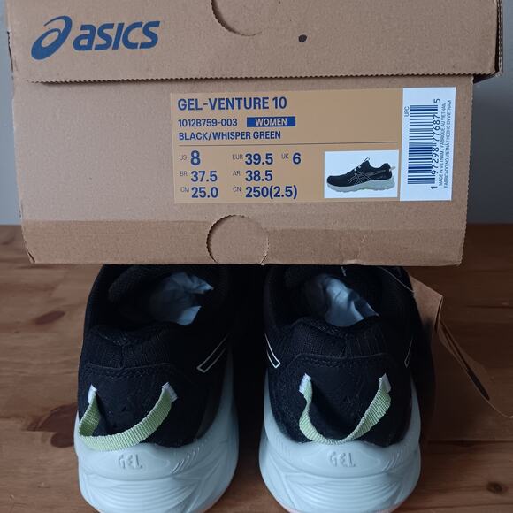 Asics Gel Venture 10 Womens Trail Runners Black / Whisper Green NWB size 8 - Picture 10 of 10